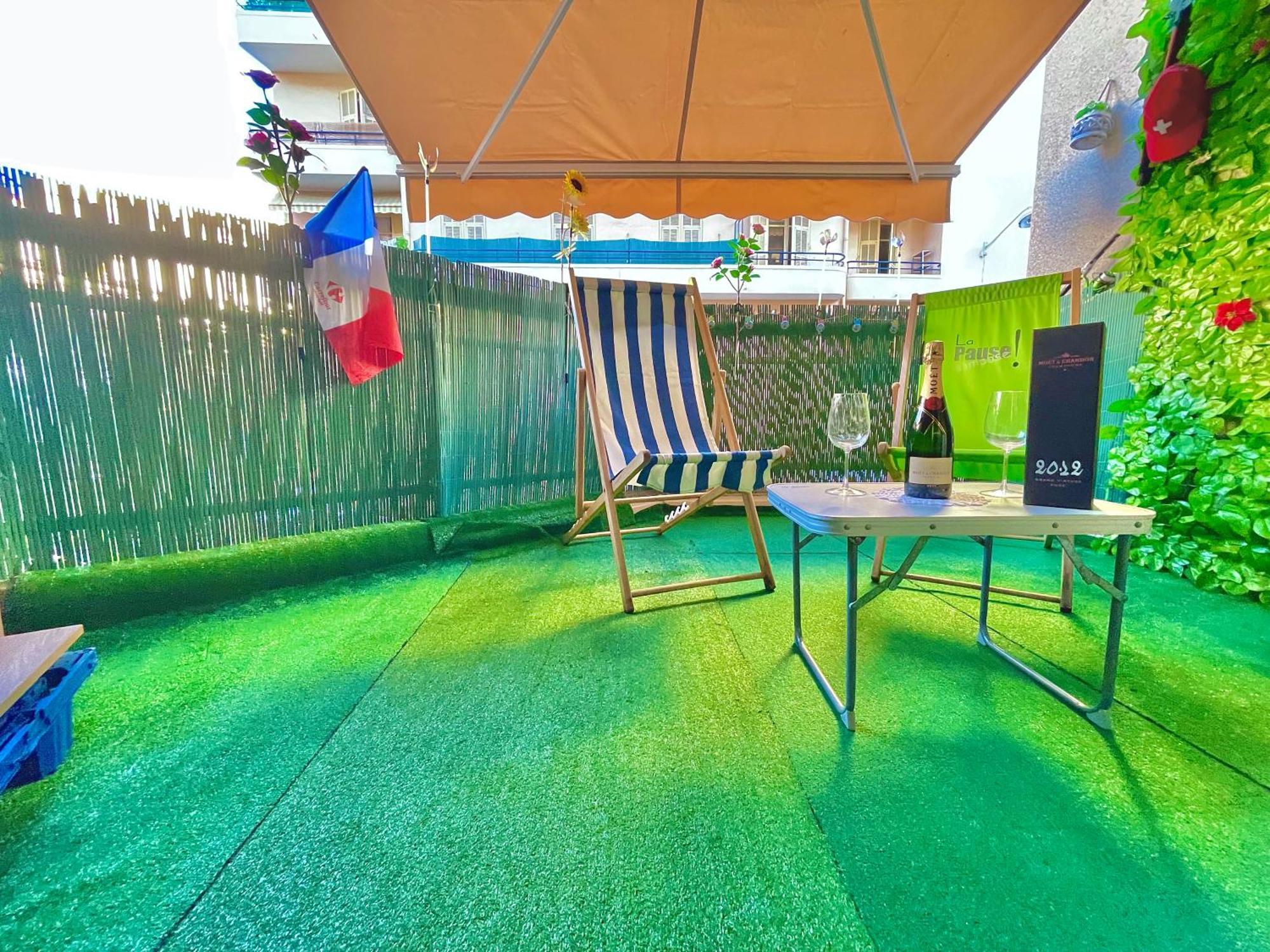 Confortable Studio A Nice Centre Cote Plage Bel Terrasse Paddle Exterior photo