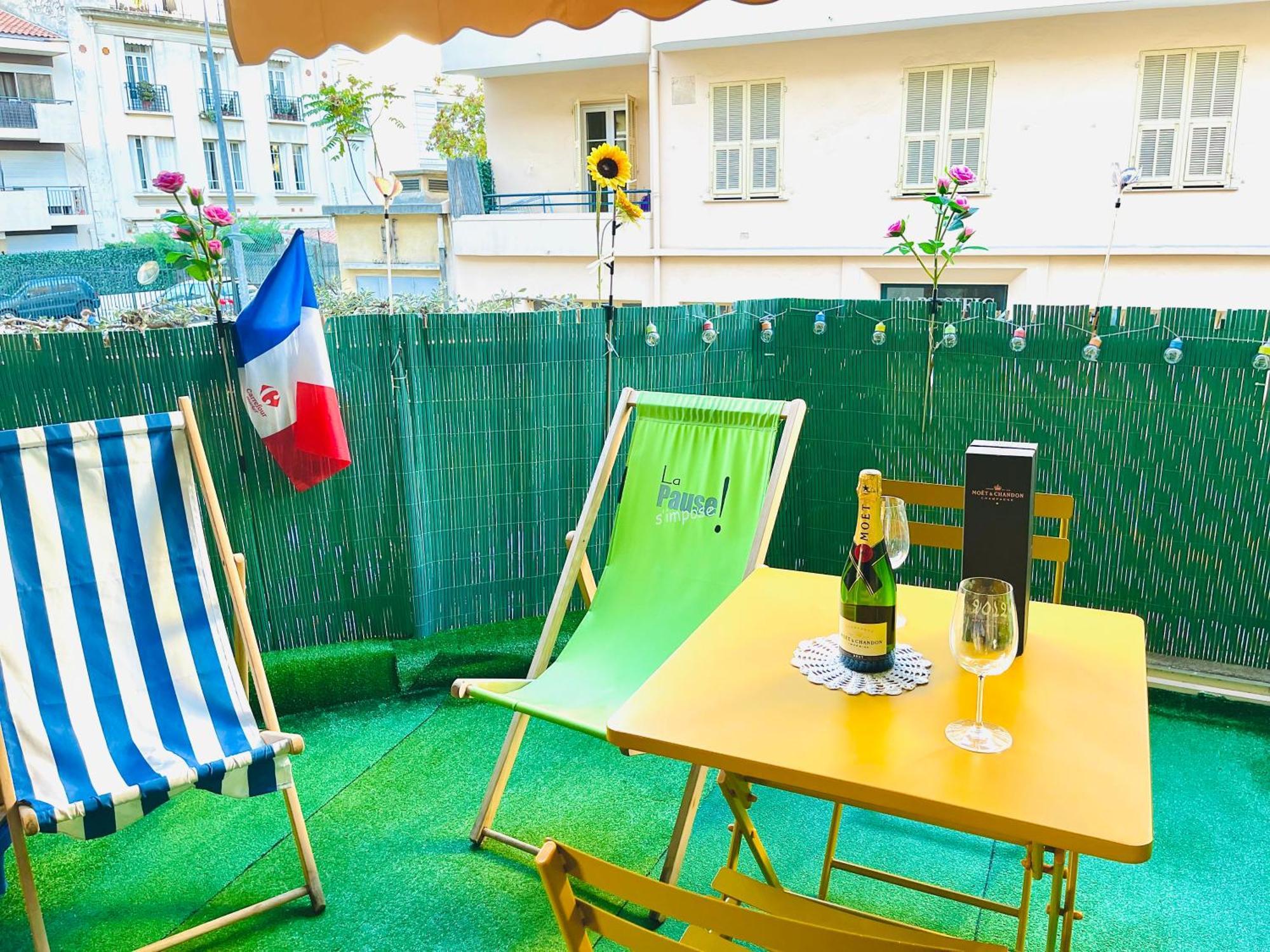 Confortable Studio A Nice Centre Cote Plage Bel Terrasse Paddle Exterior photo
