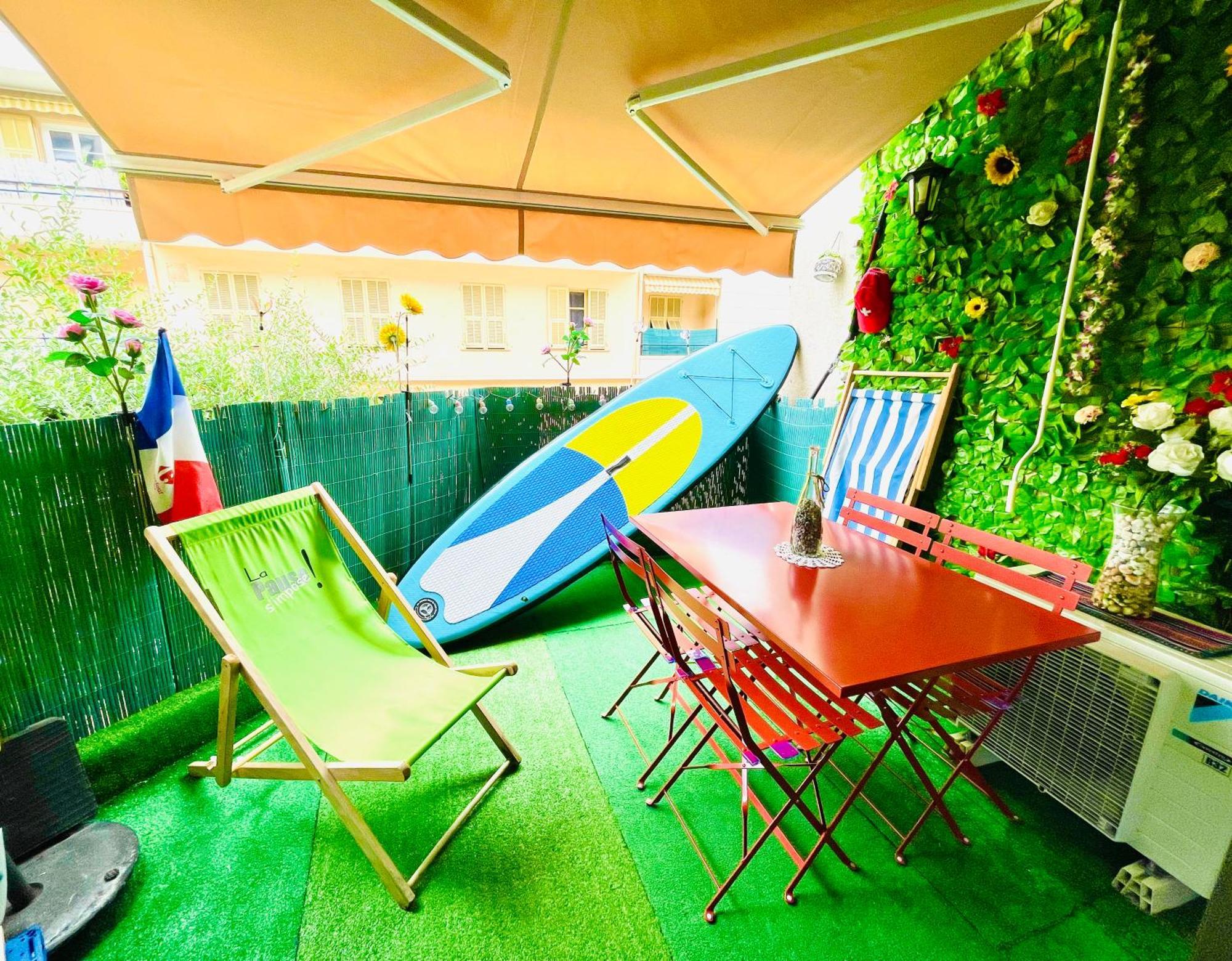 Confortable Studio A Nice Centre Cote Plage Bel Terrasse Paddle Exterior photo